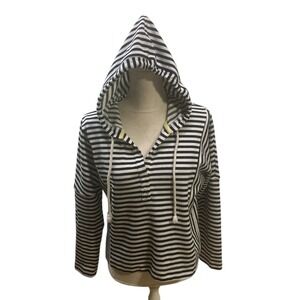 Jane‎ + Delancey Striped Hoodie Womens Size M Pullover Cropped Casual Top